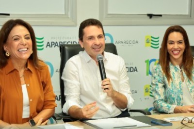 Leandro Vilella recebe primeira-dama do estado e anuncia inauguração do Restaurante do Bem em Aparecida