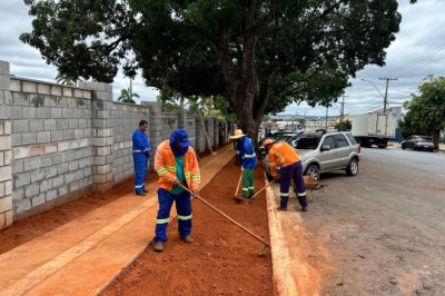 Prefeitura de Goiânia conclui 80% das obras do muro e calçada do Cemitério Parque