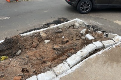 Prefeitura de Goiânia recupera pista da Avenida 87 com Rua 132, no Setor Sul