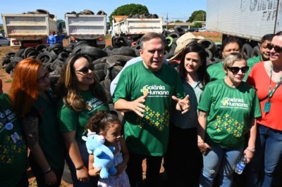 Prefeitura coleta pneus inservíveis na Região Sudoeste durante o Goiânia + Humana