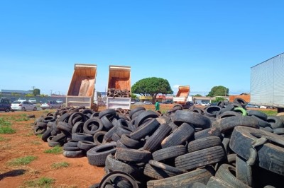 Prefeitura de Goiânia recolhe 7,5 mil pneus inservíveis em dois meses em preparação para o período chuvoso