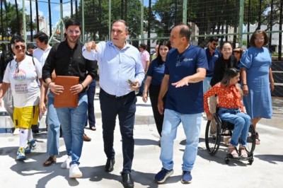 Mabel vistoria obras de revitalização na Praça do Avião