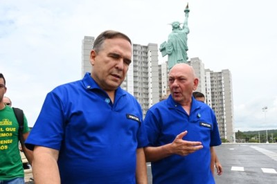 Prefeito Sandro Mabel lança revitalização do viaduto Iris Rezende em parceria com o empresário Luciano Hang