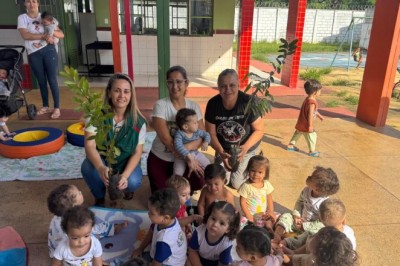 MotoGP Goiânia: prefeitura promove plantio de 1,5 mil muda nativas no Parque das Flores com participação de estudantes e motoclubes