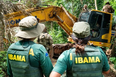 Operação conjunta apreende escavadeiras e prende garimpeiros ilegais na Terra Indígena Sararé (MT)