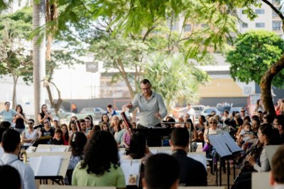 Banda Juvenil de Goiânia apresenta concerto gratuito na Praça das Artes neste domingo (28/6)