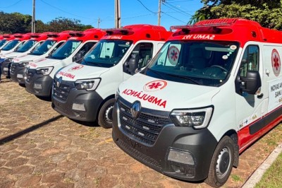 Prefeitura de Goiânia recebe sete novas ambulâncias para ampliar frota própria do SAMU